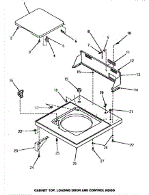 05 - Cabinet Top, Loading Door & Control Hood parts for Amana Washer HA2410 from AppliancePartsPros.com