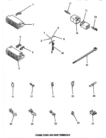 17 - Power Cord & Wire Terminals parts for Amana Washer HA2410 from AppliancePartsPros.com