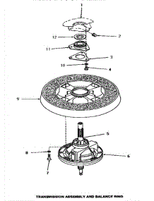 22 - Transmission Assy & Balance Ring parts for Amana Washer HA2410 from AppliancePartsPros.com