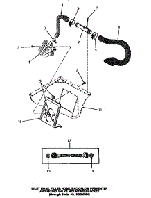 08 - Inlet / Fill Hose / Back Fl Preventer & Brkt parts for Amana Washer HA2411 from AppliancePartsPros.com