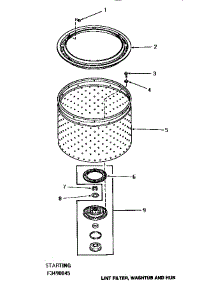 11 - Lint Filter, Washtub & Hub parts for Amana Washer HA2411 from AppliancePartsPros.com