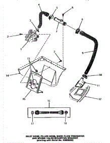 09 - Inlet / Fill Hose / Back Fl Preventer & Brkt parts for Amana Washer HA2620 from AppliancePartsPros.com