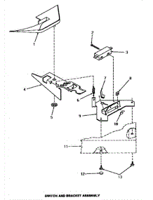 21 - Switch & Bracket Assy parts for Amana Washer HA2621 from AppliancePartsPros.com