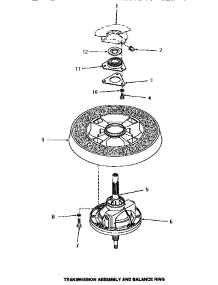 22 - Transmission Assy & Balance Ring parts for Amana Washer HA3000 from AppliancePartsPros.com