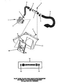 08 - Inlet / Fill Hose / Back Fl Preventer & Brkt parts for Amana Washer HA3001 from AppliancePartsPros.com