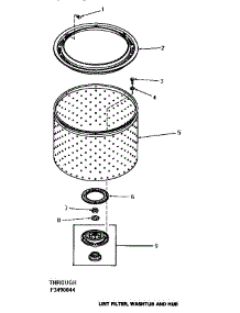 10 - Lint Filter, Washtub & Hub parts for Amana Washer HA4021 from AppliancePartsPros.com