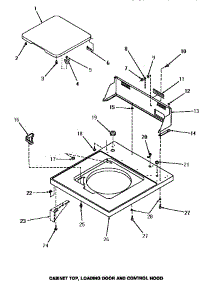 05 - Cabinet Top, Loading Door & Control Hood parts for Amana Washer HA4211 from AppliancePartsPros.com