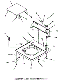 05 - Cabinet Top, Loading Door & Control Hood parts for Amana Washer HA4261 from AppliancePartsPros.com