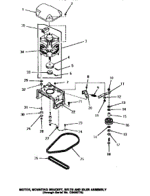 13 - Motor, Mtg Bracket, Belts & Idler Assy parts for Amana Washer HA4501 from AppliancePartsPros.com