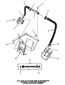 09 - Inlet / Fill Hose / Back Fl Preventer & Brkt parts for Amana Washer HA4510 from AppliancePartsPros.com