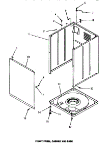 07 - Front Panel, Cabinet & Base parts for Amana Washer HA4591 from AppliancePartsPros.com