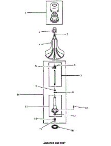 03 - Agitator & Post parts for Amana Washer HA5001 from AppliancePartsPros.com