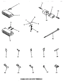 17 - Power Cord & Wire Terminals parts for Amana Washer HA5320 from AppliancePartsPros.com