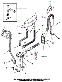 19 - Pump Assy / Brkt / Hoses & Siphon Break Kit parts for Amana Washer HA5320 from AppliancePartsPros.com