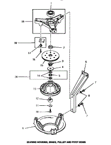 04 - Brg Hsg / Brake / Pulley & Pivot Dome parts for Amana Washer HA6001 from AppliancePartsPros.com