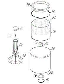09 - Tub parts for Hoover Washer HAV1200AWQ from AppliancePartsPros.com