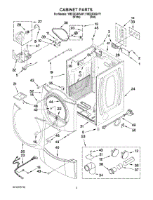 02 - Cabinet Parts parts for Maytag Dryer YMEDE300VF1 from AppliancePartsPros.com
