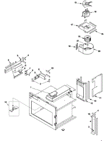 03 - Fuses, Antennas, Blower, Ducts, parts for Amana Microwave HDC102 / P1331201M from AppliancePartsPros.com