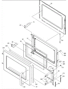07 - Door Assy parts for Amana Microwave HDC12A / P1323002M from AppliancePartsPros.com