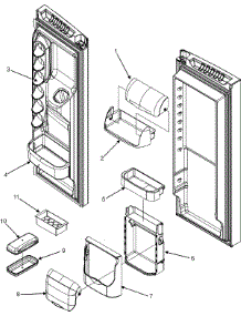 10 - Ref Door Storage parts for Maytag Refrigerator MFI2568AEQ from AppliancePartsPros.com