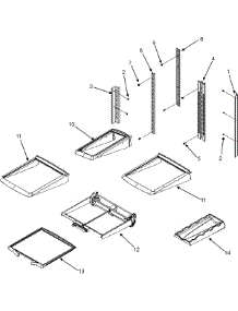 12 - Refrigerator Shelves parts for Maytag Refrigerator MFI2568AES from AppliancePartsPros.com