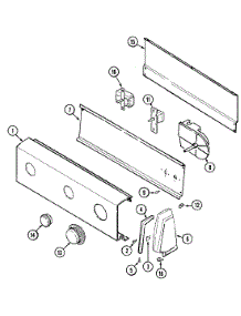 02 - Control Panel parts for Hoover Dryer HDE2000GW from AppliancePartsPros.com