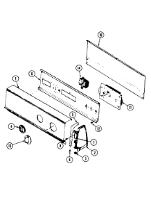02 - Control Panel parts for Hoover Dryer HDE2606W from AppliancePartsPros.com