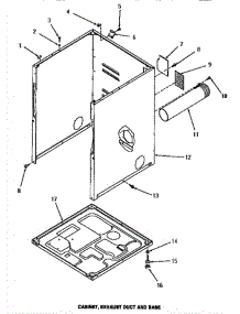 02 - Cabinet, Exhaust Duct & Base parts for Amana Dryer HE2250 from AppliancePartsPros.com