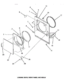 07 - Loading Door, Front Panel & Seals parts for Amana Dryer HE2970 from AppliancePartsPros.com