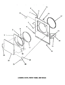 08 - Loading Door, Front Panel & Seals parts for Amana Dryer HE3003 from AppliancePartsPros.com