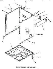 02 - Cabinet, Exhaust Duct, & Base parts for Amana Dryer HE4070 from AppliancePartsPros.com