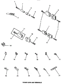 10 - Power Cord & Terminals parts for Amana Dryer HE4070 from AppliancePartsPros.com