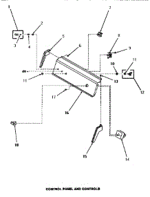 04 - Control Panel & Controls parts for Amana Dryer HE4430 from AppliancePartsPros.com