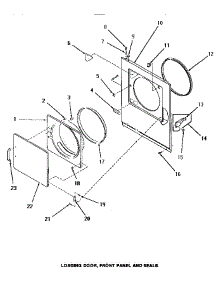 09 - Loading Door, Front Panel & Seals parts for Amana Dryer HE9250 from AppliancePartsPros.com