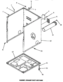 02 - Cabinet, Exhaust Duct & Base parts for Amana Dryer HE9270 from AppliancePartsPros.com