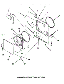 11 - Loading Door, Front Panel & Seals parts for Amana Dryer HG2980 from AppliancePartsPros.com