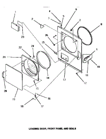 12 - Loading Door, Front Panel & Seals parts for Amana Dryer HG3009 from AppliancePartsPros.com