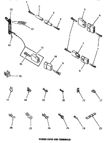 14 - Power Cord & Terminals parts for Amana Dryer HG3009 from AppliancePartsPros.com