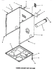 03 - Cabinet, Exhaust Duct & Base parts for Amana Dryer HG4109 from AppliancePartsPros.com