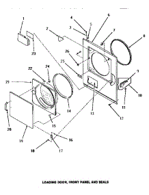 12 - Loading Door, Front Panel & Seals parts for Amana Dryer HG5390 from AppliancePartsPros.com