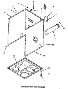 03 - Cabinet, Exhaust Duct & Base parts for Amana Dryer HG6490 from AppliancePartsPros.com
