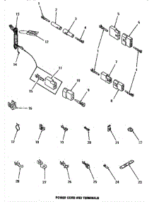 14 - Power Cord & Terminals parts for Amana Dryer HG6490 from AppliancePartsPros.com