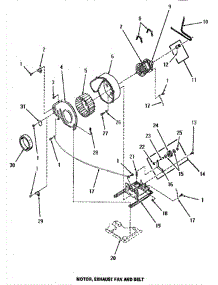 13 - Motor, Exhaust Fan & Belt parts for Amana Dryer HG6660 from AppliancePartsPros.com