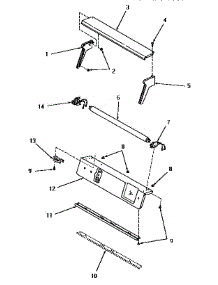 06 - Ctrl Hood Top, Ends, Panel Support Plate parts for Amana Dryer HG9260 from AppliancePartsPros.com