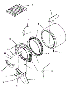 08 - Fr Blkhd, Air Duct, Felt Seal & Cylinder parts for Amana Dryer HG9260 from AppliancePartsPros.com