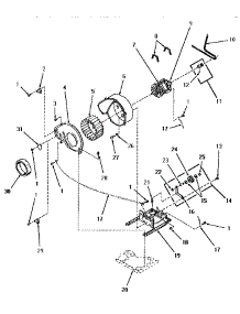 14 - Motor, Exhaust Fan & Belt parts for Amana Dryer HG9260 from AppliancePartsPros.com