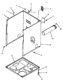 03 - Cabinet, Exhaust Duct & Base parts for Amana Dryer HG9280 from AppliancePartsPros.com