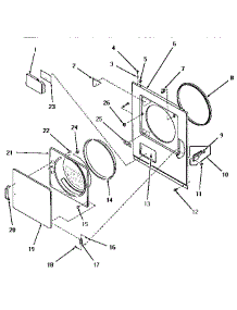 13 - Loading Door, Front Panel & Seals parts for Amana Dryer HG9280 from AppliancePartsPros.com