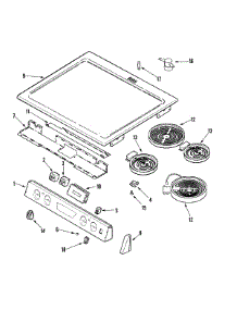 02 - Control Panel / Top Asy parts for Maytag Range PES3759BCS from AppliancePartsPros.com