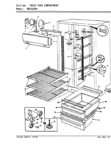 03 - Fresh Food Compartment parts for Hoover Refrigerator HRNS2004A / AP03A from AppliancePartsPros.com
